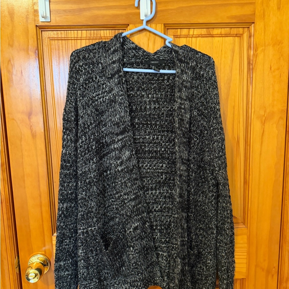 Forever 21 Black and White Cardigan